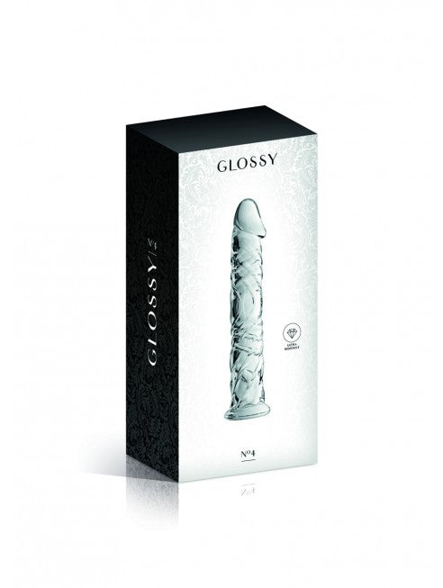 Gode en verre transparent