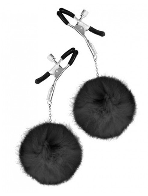 Pinces à seins pression réglable pompons