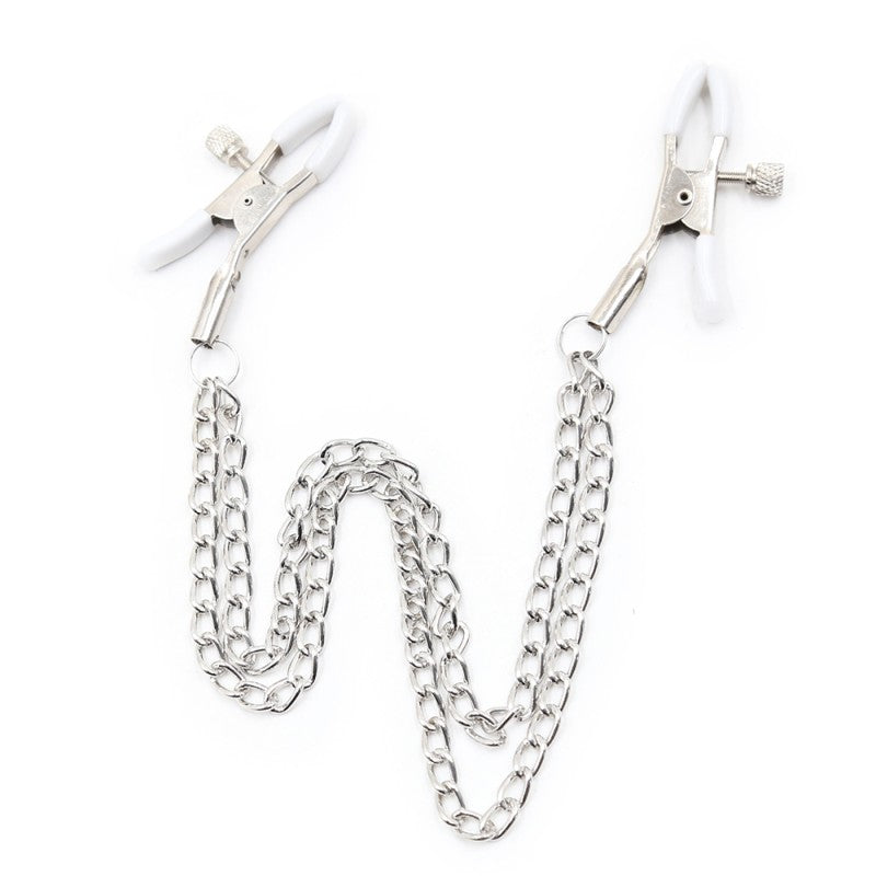 Pinces à seins réglables avec double chainettes