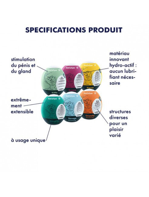 Coffret 6 œufs masturbateur