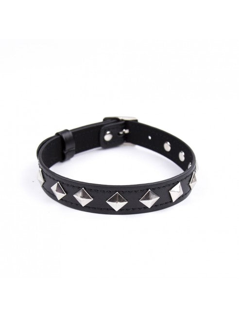 Collier réglable avec déco en métal