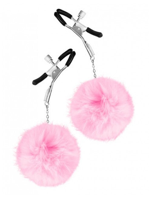 Pinces à seins pression réglable pompons